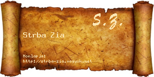 Strba Zia névjegykártya